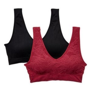 Red & Black Serendipity Bra Set of Two